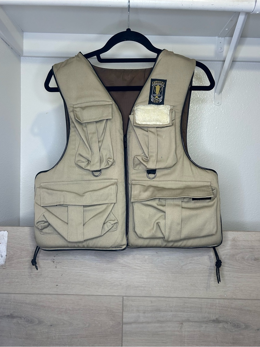 Vtg 1980 America’s Cup Nautical Boating Life Vest Jacket - Size Adult Small